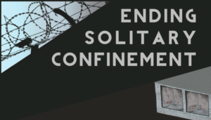 an illustration of barbed wire and siolitary confinement cells.